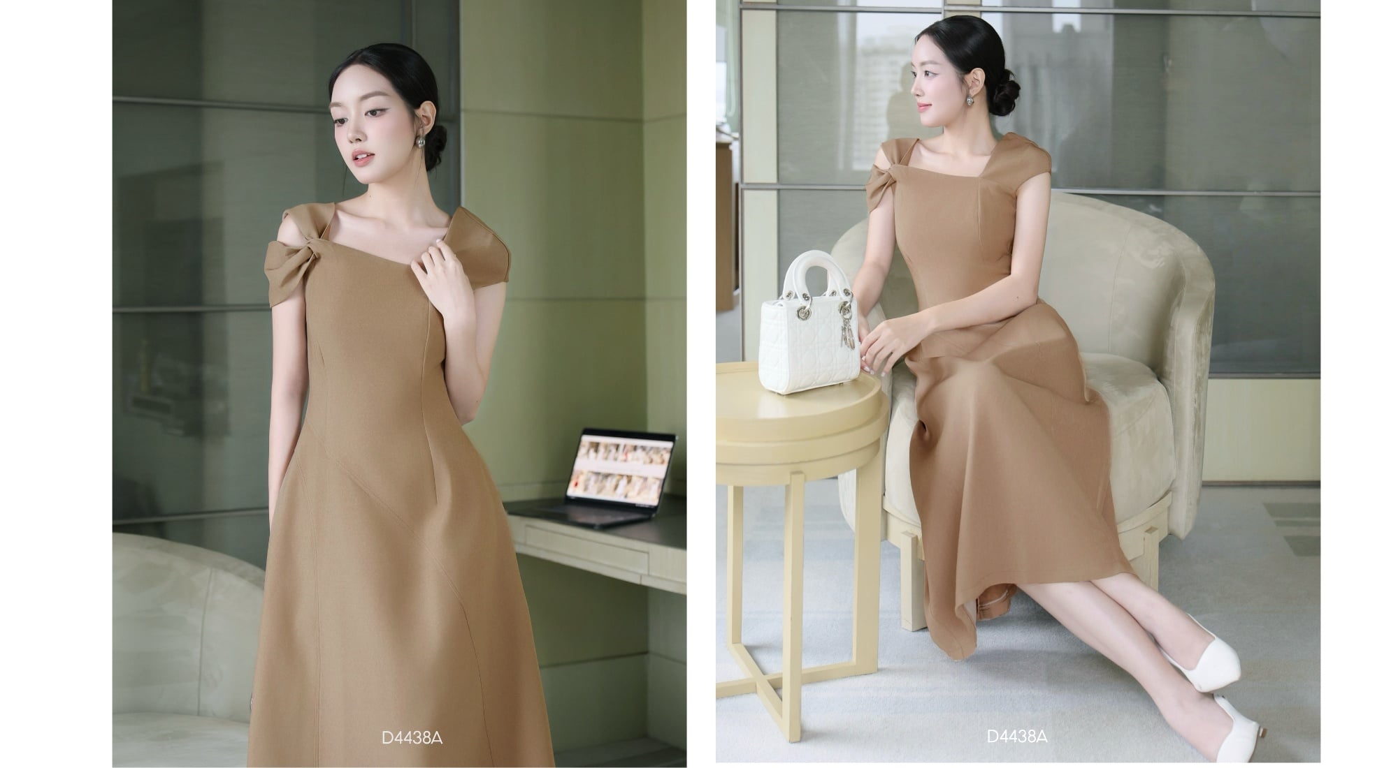 váy liền chiết eo