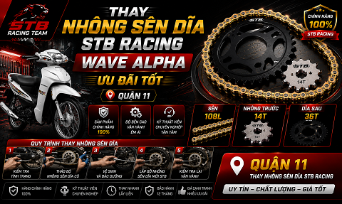 Thay Nhông Sên Dĩa STB Wave Alpha Ưu Đãi Tốt Quận 11