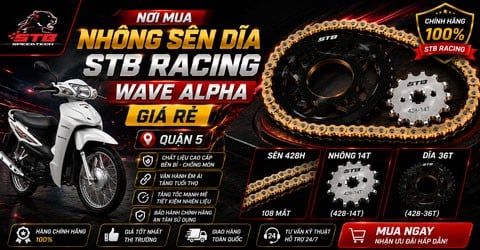Nơi Mua Nhông Sên Dĩa STB Racing Wave Alpha Giá Rẻ Quận 5