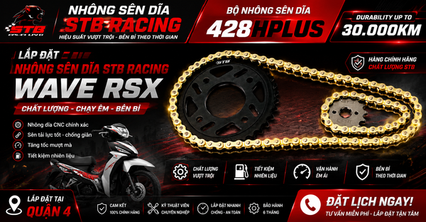 Báo Giá Lắp Nhông Sên Dĩa STB Racing Wave RSX Chất Lượng Quận 4