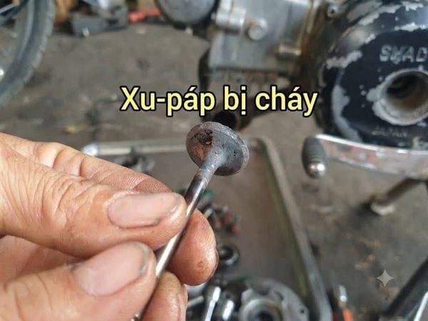 xu páp bị cháy khi thay cổ pô sai kỹ thuật