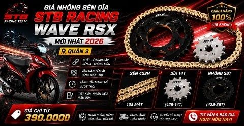 Giá Nhông Sên Dĩa STB Racing Wave RSX Mới Nhất 2026 Quận 3