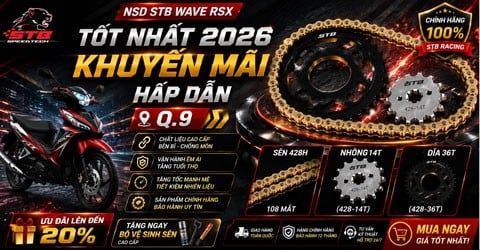 Khuyến Mãi Nhông Sên Dĩa STB Wave RSX Tốt Nhất 2026 Quận 9