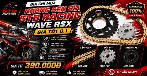 Địa Chỉ Mua Nhông Sên Dĩa STB Racing Wave RSX Giá Tốt Q.1
