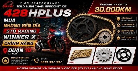 Mua Nhông Sên Dĩa STB Racing Winner X Chính Hãng Quận 10 kích thước :