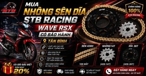 Mua Nhông Sên Dĩa STB Racing Wave RSX Có Bảo Hành Tân Bình
