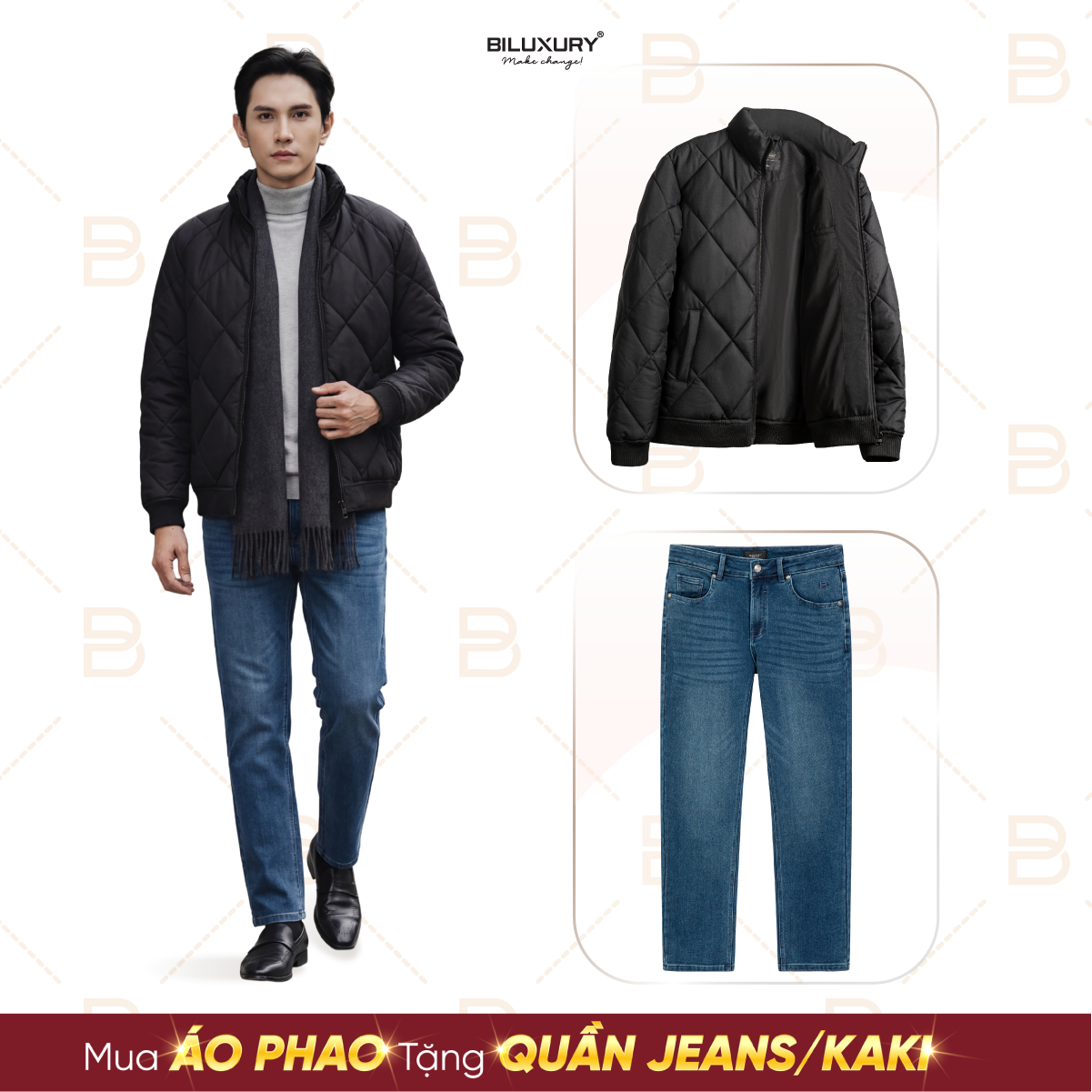 SIÊU ƯU ĐÃI ĐÓN NĂM MỚI 2026 - MUA ÁO PHAO TẶNG QUẦN JEANS HOẶC QUẦN KAKI!