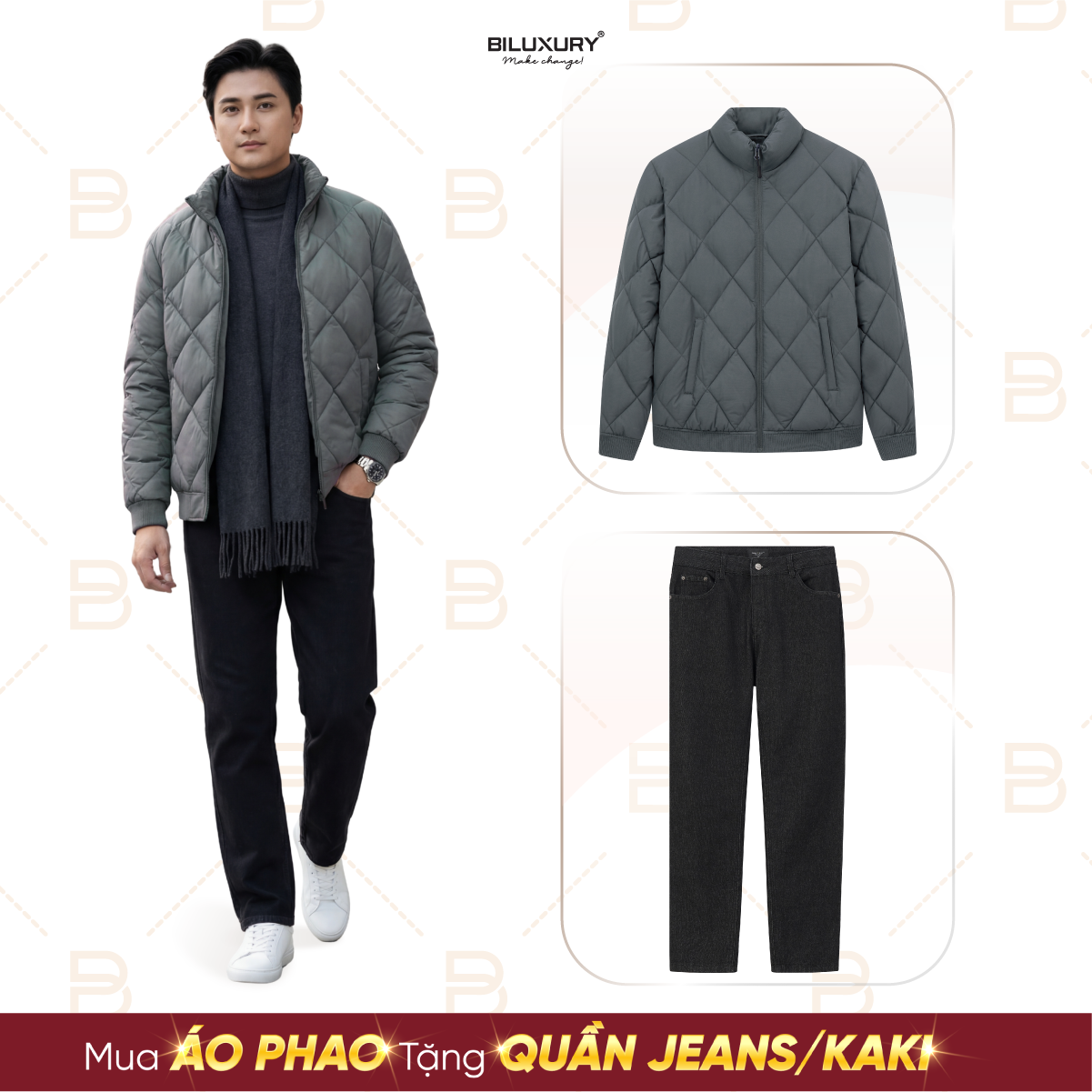 SIÊU ƯU ĐÃI ĐÓN NĂM MỚI 2026 - MUA ÁO PHAO TẶNG QUẦN JEANS HOẶC QUẦN KAKI!