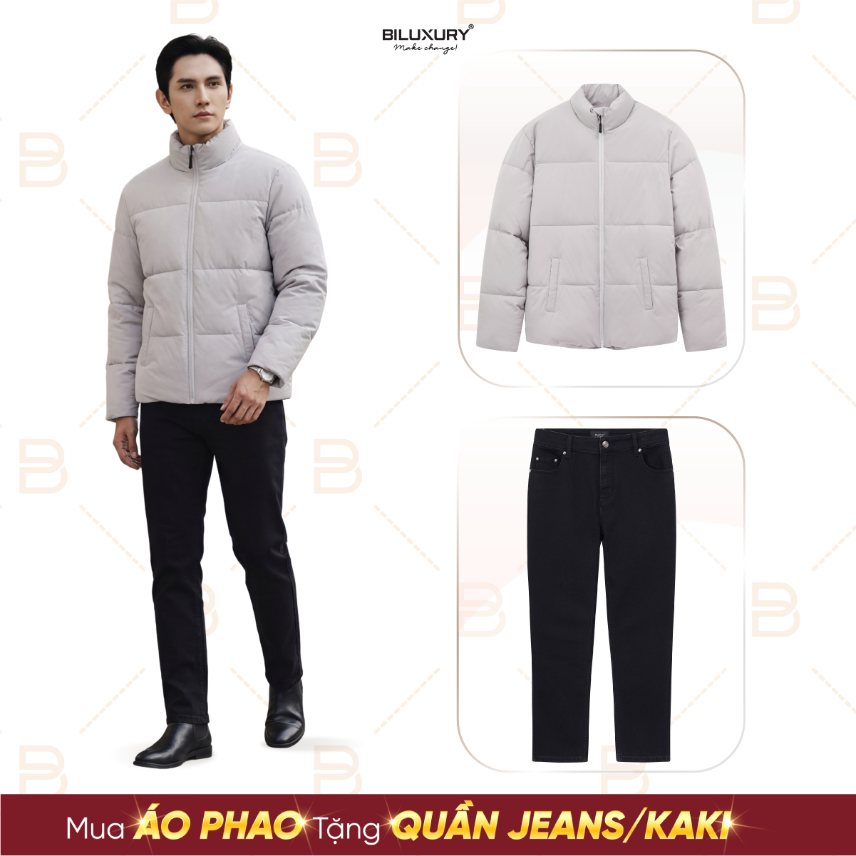 SIÊU ƯU ĐÃI ĐÓN NĂM MỚI 2026 - MUA ÁO PHAO TẶNG QUẦN JEANS HOẶC QUẦN KAKI!