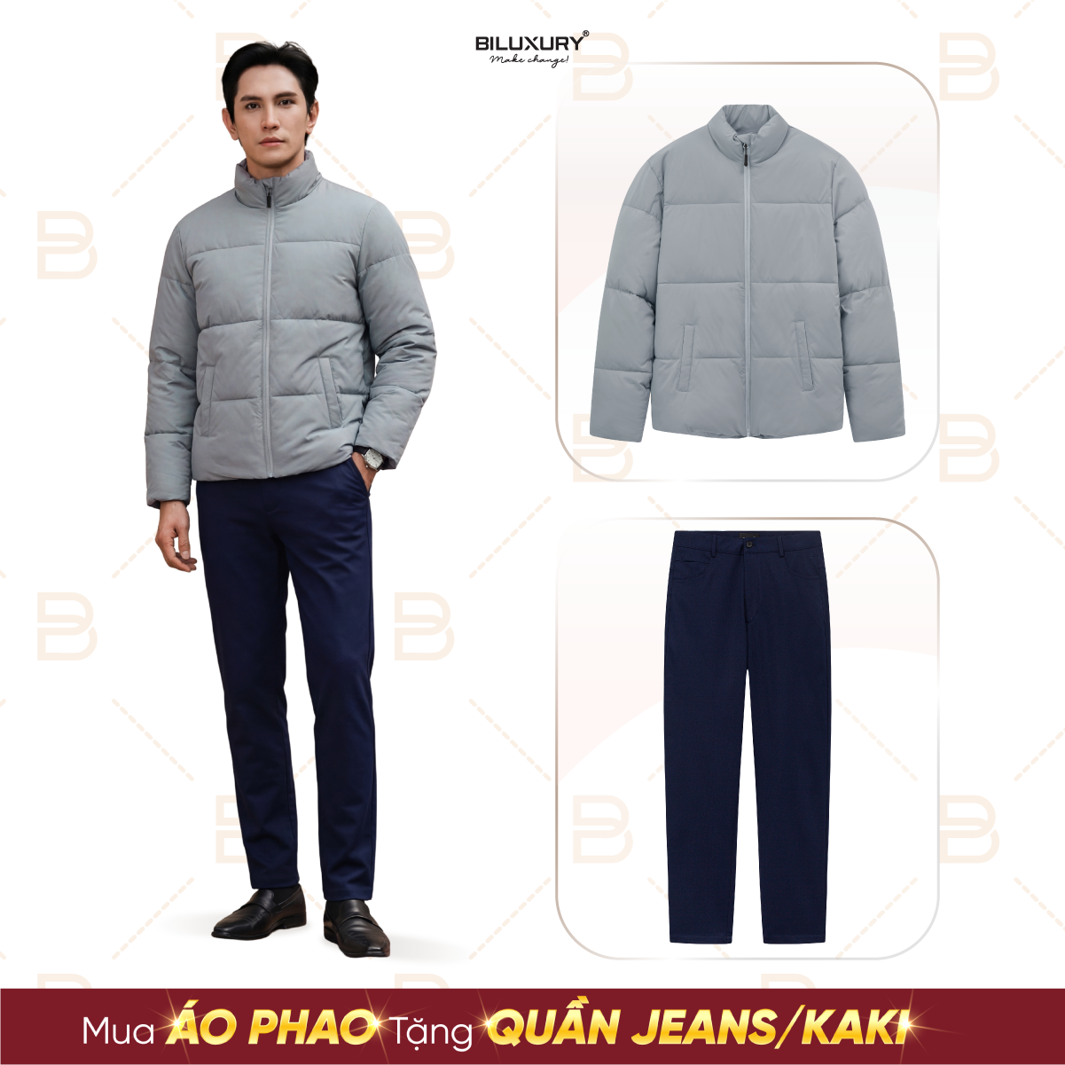 SIÊU ƯU ĐÃI ĐÓN NĂM MỚI 2026 - MUA ÁO PHAO TẶNG QUẦN JEANS HOẶC QUẦN KAKI!