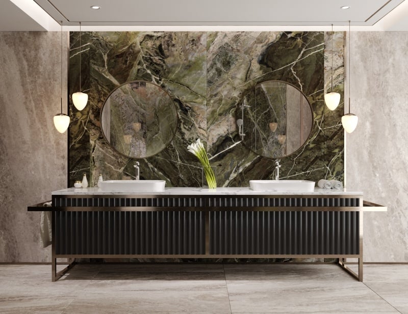 gạch vân đá cho nhà tắm