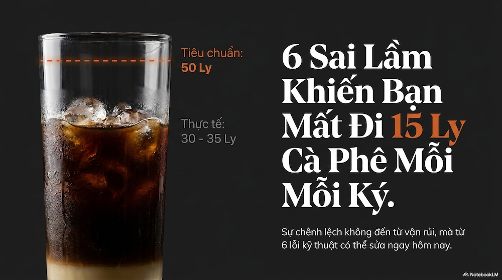 1kg Cà Phê Pha Được Bao Nhiêu Ly? Bảng Định Lượng Chuẩn & Tính Chi Phí Thực Tế