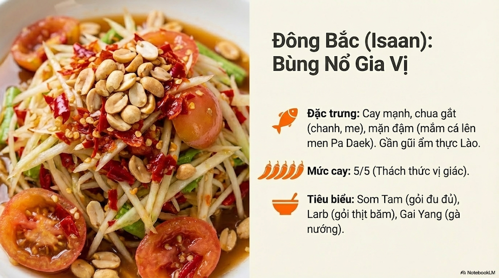 Thái Đông Bắc, Isaan — Cay, Chua, Mặn Và Đậm Nhất