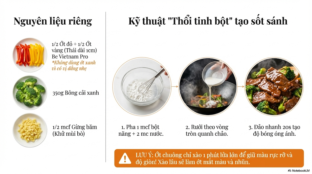 Cách Làm Bò Xào Bông Cải Đúng Cách — Không Dai, Không Nhũn, Đậm Vị