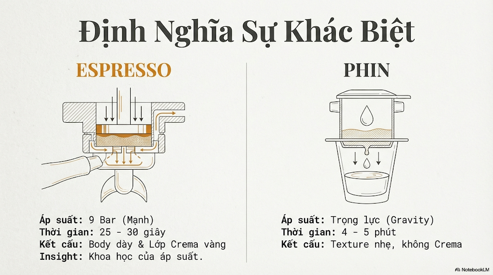 Espresso Là Gì? Tại Sao Khác Với Cà Phê Phin?