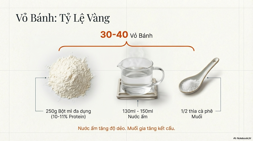 Chuẩn bị nguyên liệu làm sủi cảo tôm thịt