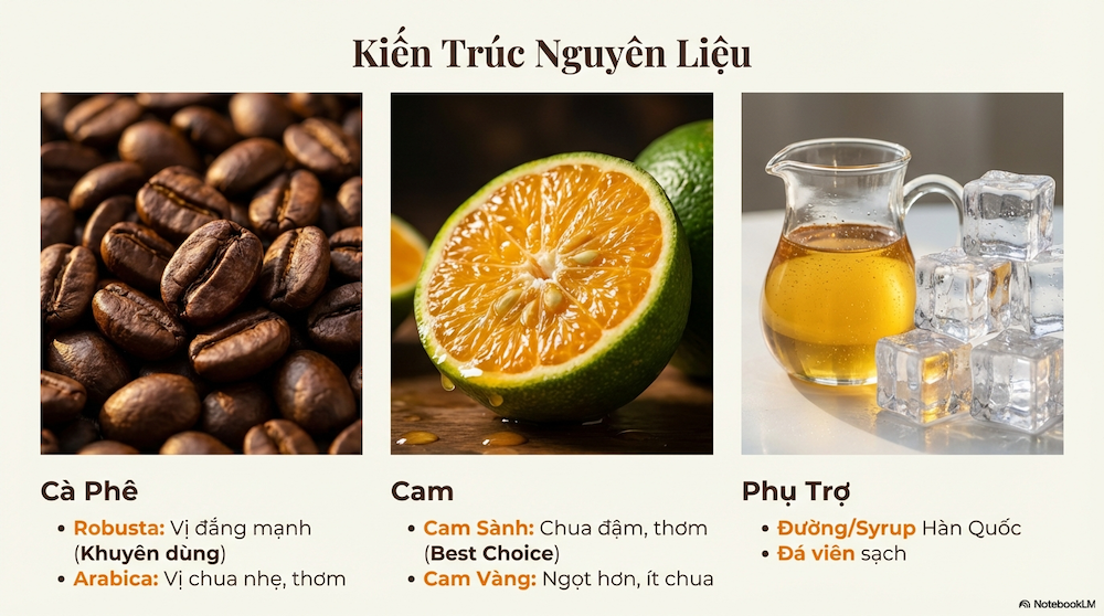 Cafe Cam Cần Những Nguyên Liệu Gì?