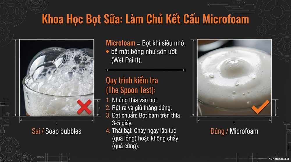 Bước 2: Đánh bọt sữa như một barista