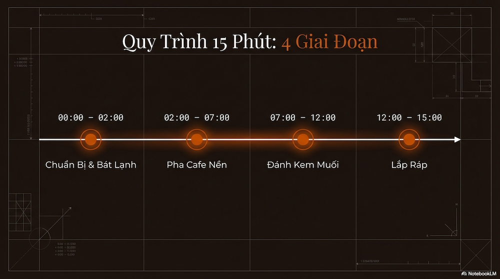 Quy Trình 15 Phút Pha Cafe Kem Muối Chuẩn Barista