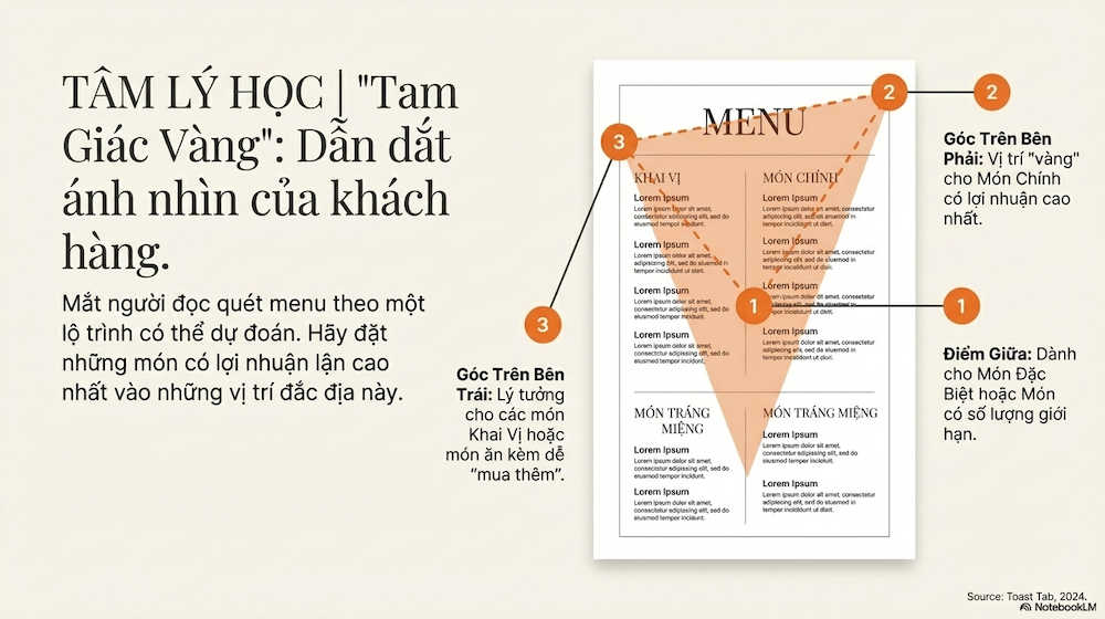 Cách Thiết Kế Thực Đơn "Thao Túng Tâm Lý" Để Khách Chi Nhiều Tiền Hơn