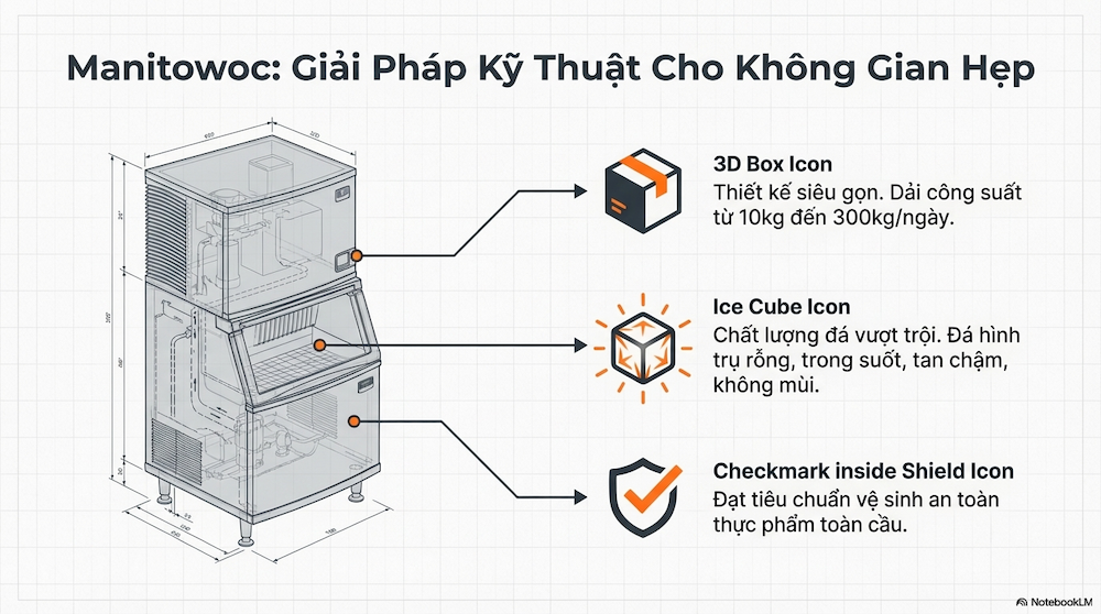 Kích Thước Máy Làm Đá: Bảng So Sánh Đầy Đủ Cho Chủ Quán