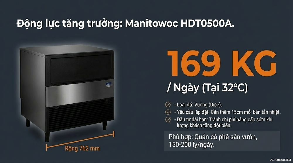 Manitowoc HDT0500A Dice: Nâng cấp khi quán phát triển