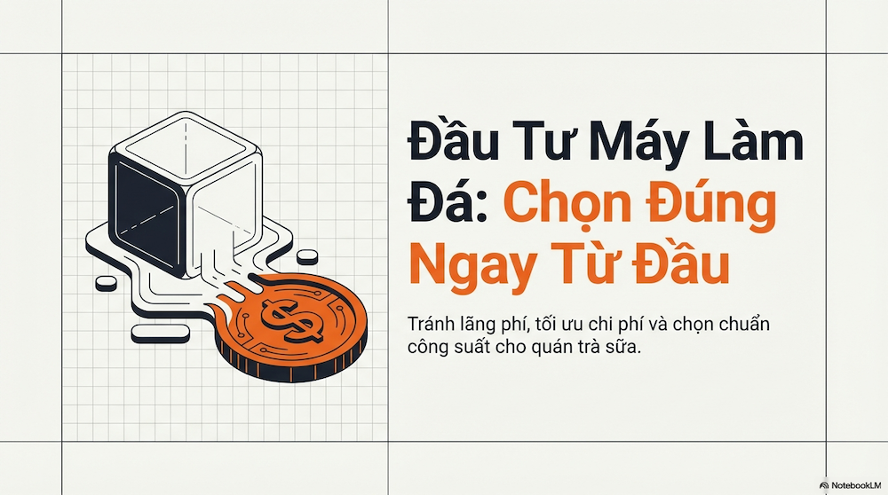TOP 3 dòng máy làm đá cho quán trà sữa theo từng quy mô quán