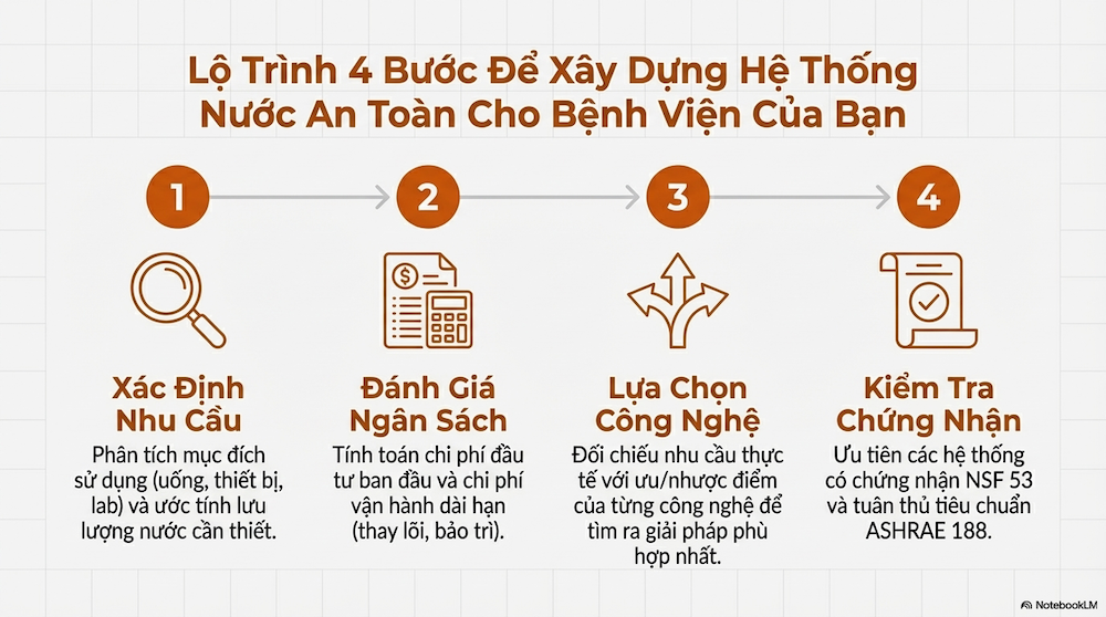 Máy Lọc Nước Cho Bệnh Viện: So Sánh Công Nghệ & Hướng Dẫn Chọn