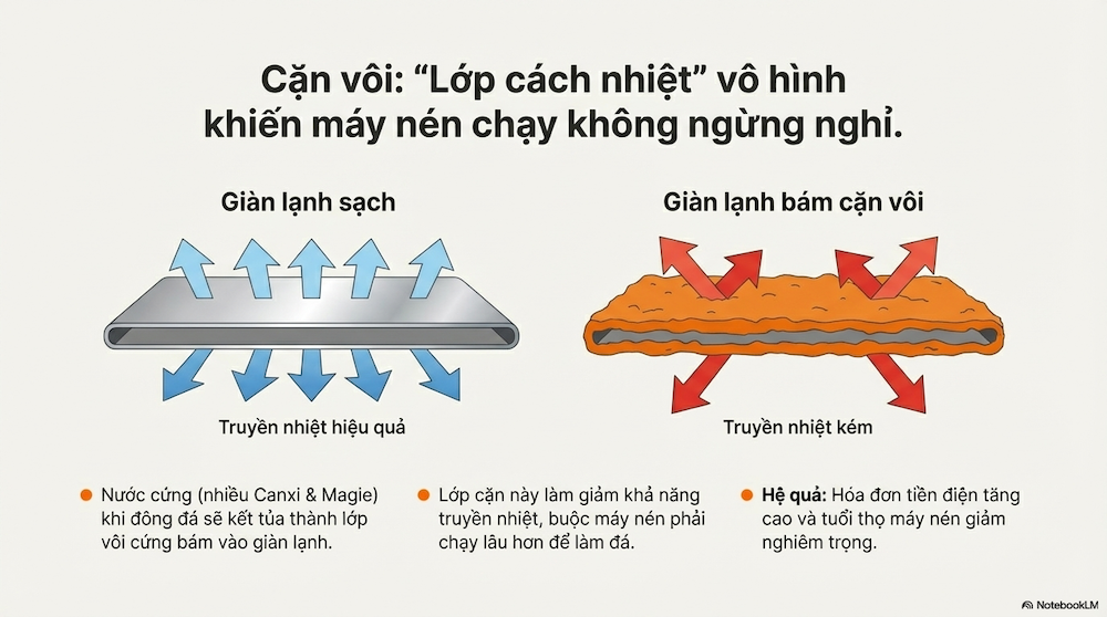 Vấn đề 1: Đóng cặn vôi - 