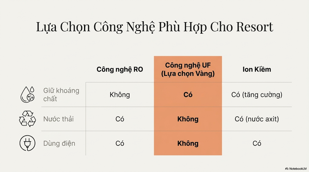 Giải pháp máy lọc nước cho resort: Cách tối ưu trải nghiệm khách hàng và giảm chi phí vận hành