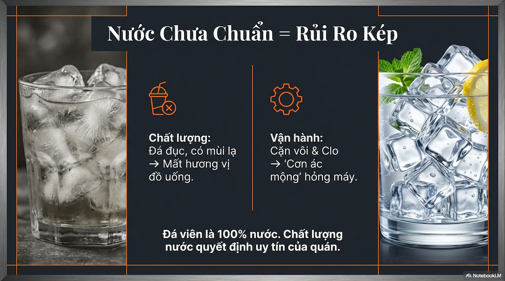 Máy lọc nước làm đá công nghiệp: Giải pháp bảo vệ máy & chuẩn vị đồ uống.