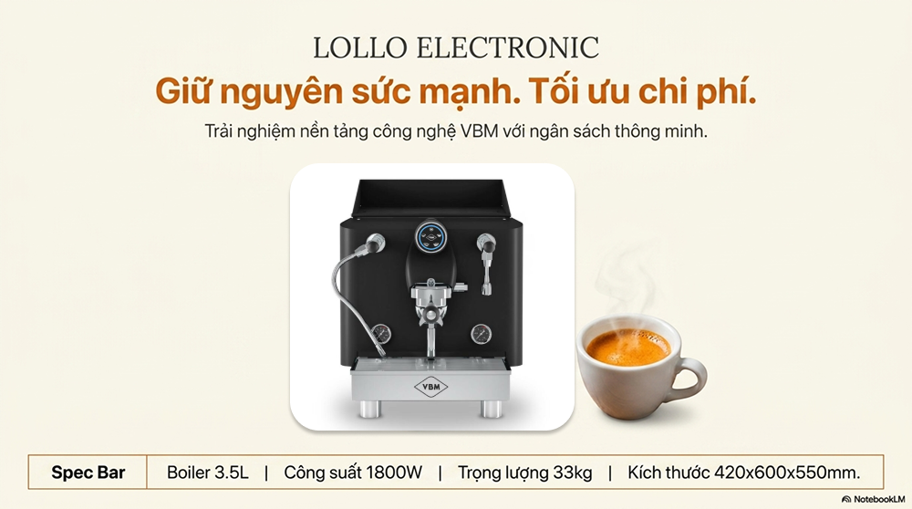 Máy Pha Cà Phê 1 Group Lollo Electronic | VBM