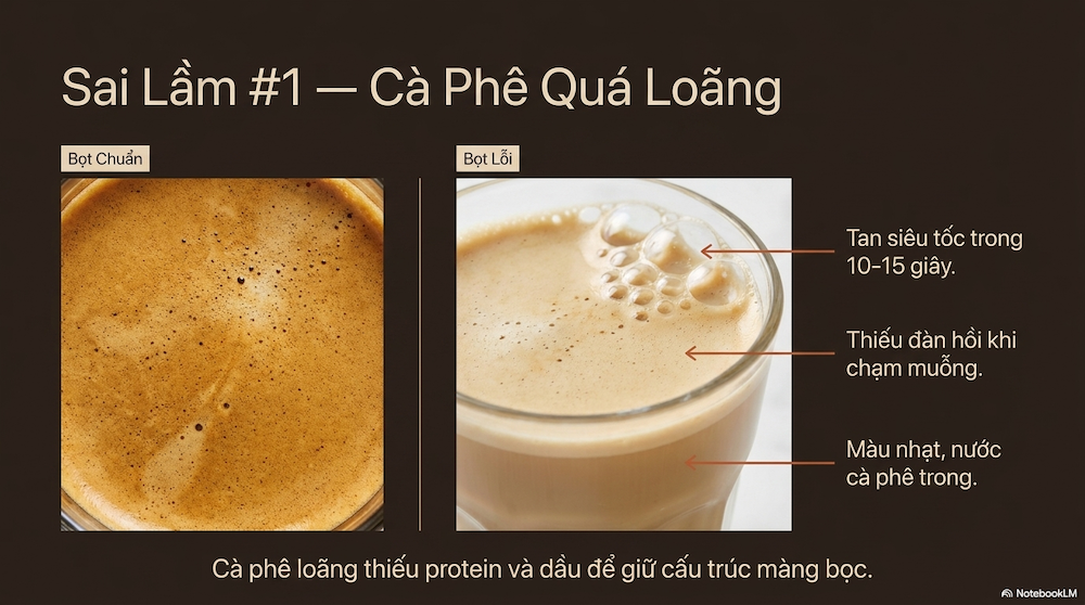 Sai Lầm #1 — Pha Cà Phê Quá Loãng Mà Không Hay Biết