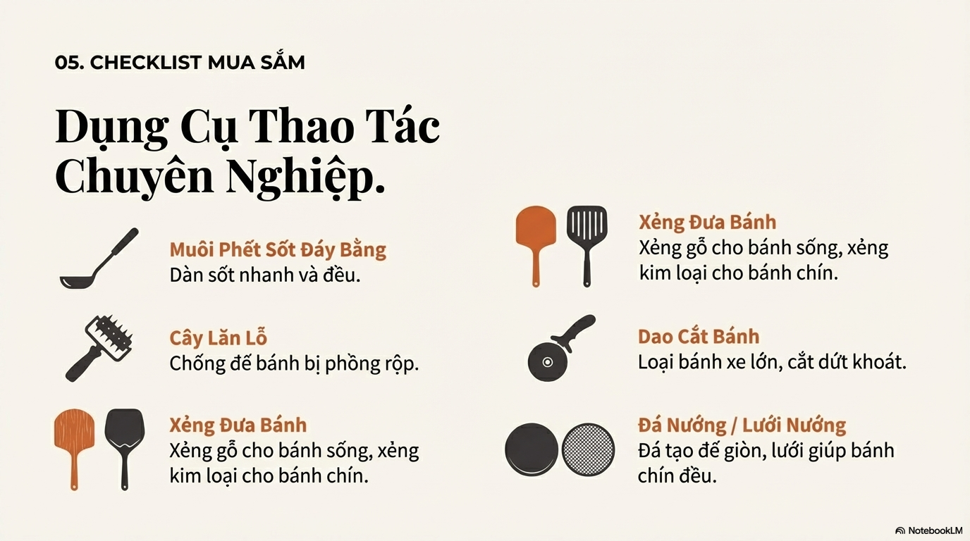 Danh sách thiết bị cửa hàng Pizza đầy đủ nhất cho start-up