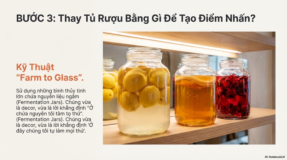 Thiết kế quầy bar không cồn (Mocktail Bar): Lộ trình 3 bước từ A-Z