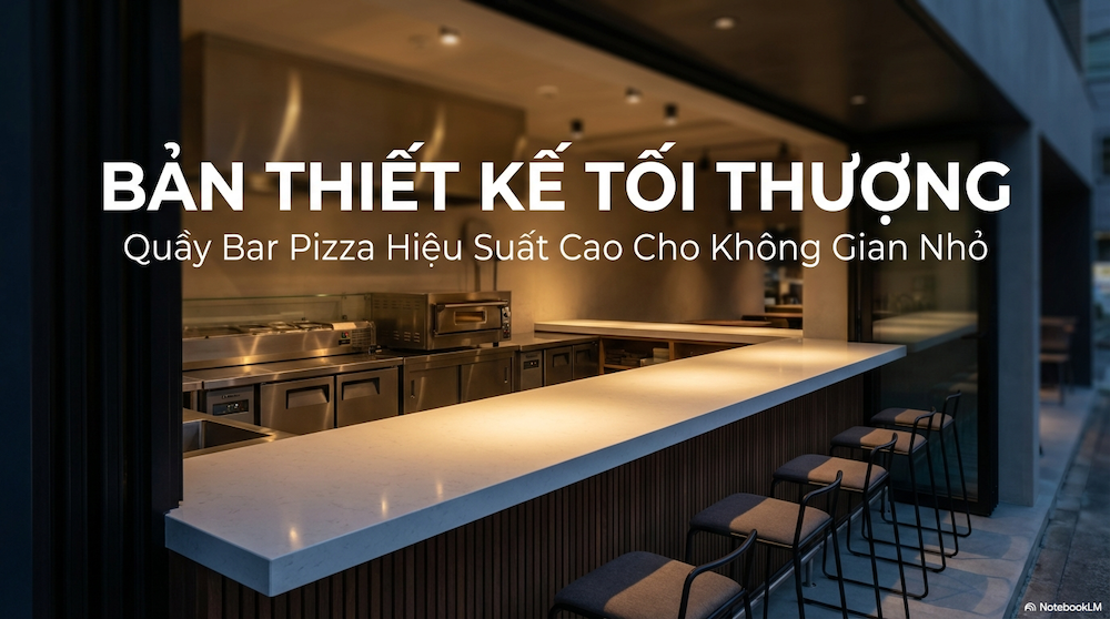 Thiết Kế Quầy Bar Nhà Hàng Pizza Cho Không Gian Nhỏ (Tiết Kiệm & Hiệu Quả)