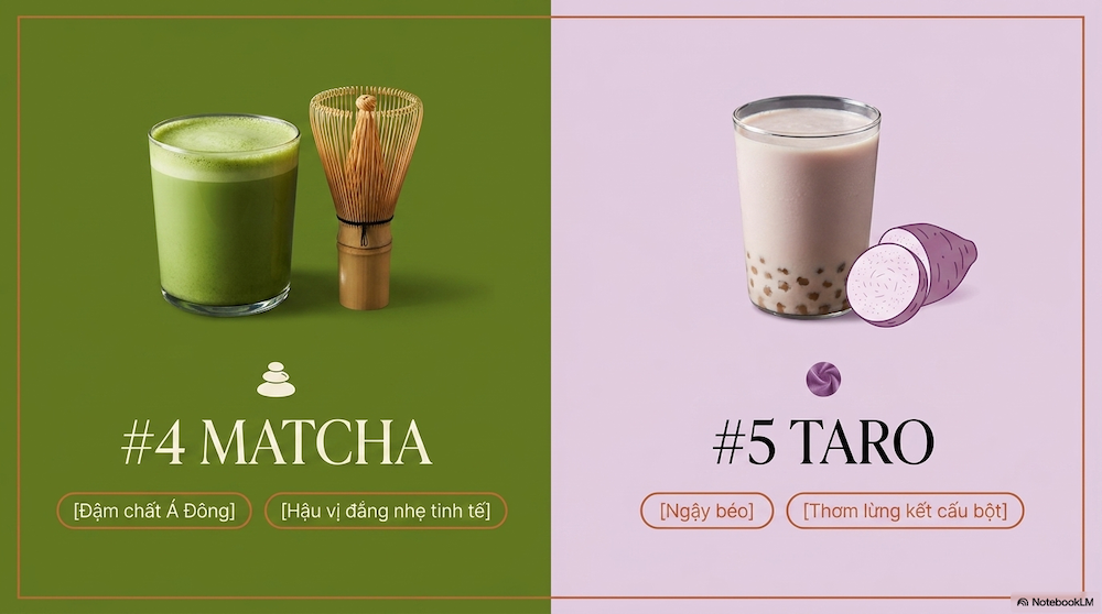 #4 — Matcha sữa: Vị 