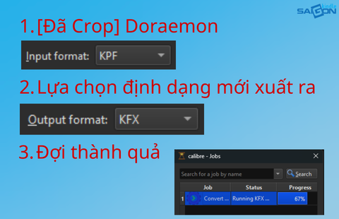 đổi định dạng kfx kindle