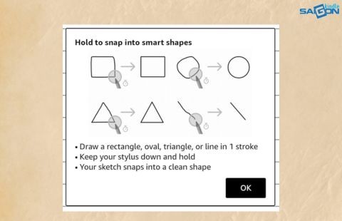tính năng smart shapes trên kindle scribe