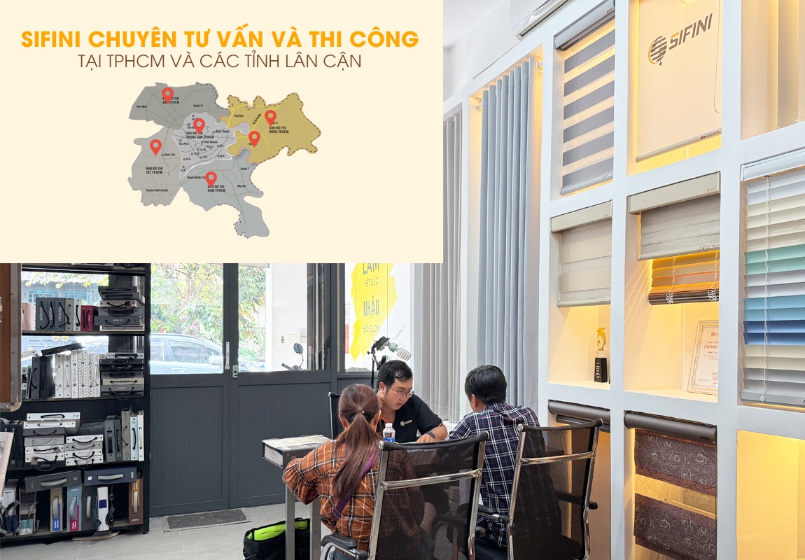 Sifini chuyên tư vấn thi công rèm cửa