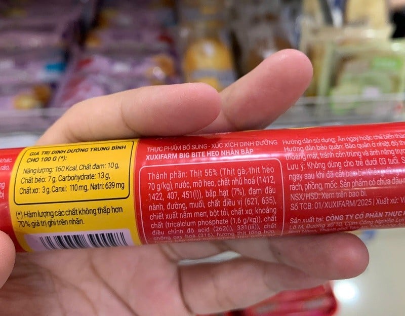 xúc xích XuXiFarm bao nhiêu calo