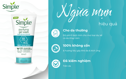 Gel Rửa Mặt Simple Water Boost Micellar Facial Gel Wash Thanh Khiết, Giảm Bóng Nhờn - nhanvan.vn