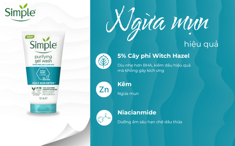 Simple Purifying Gel Wash – Dành cho da dầu và da mụn nhẹ - nhanvan.vn
