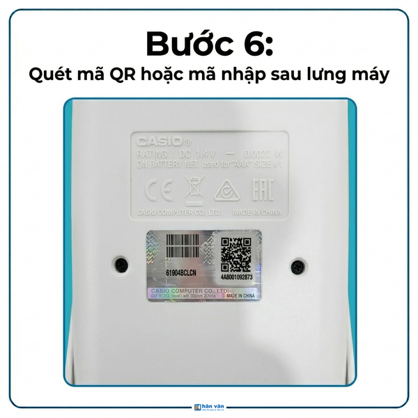 cách kích hoạt bảo hành máy tính Casio Fx580/Fx880 - nhanvan.vn