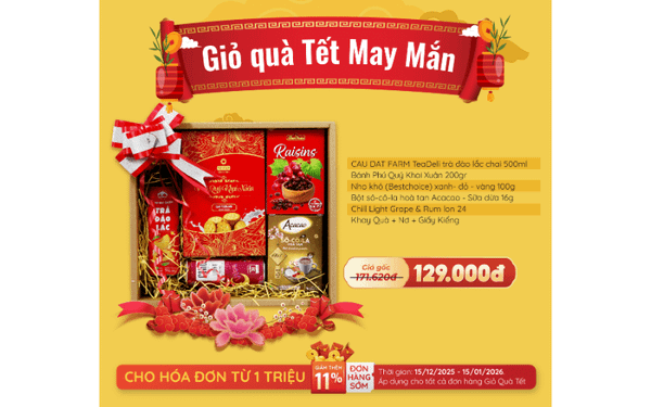 Giỏ quà tết 2026 - Tết Bính Ngọ - May Mắn - nhanvan.vn