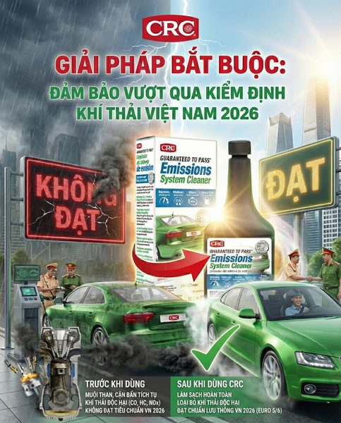 Ám Ảnh Trượt Đăng Kiểm Khí Thải 2026, Giải pháp với CRC Guaranteed to Pass
