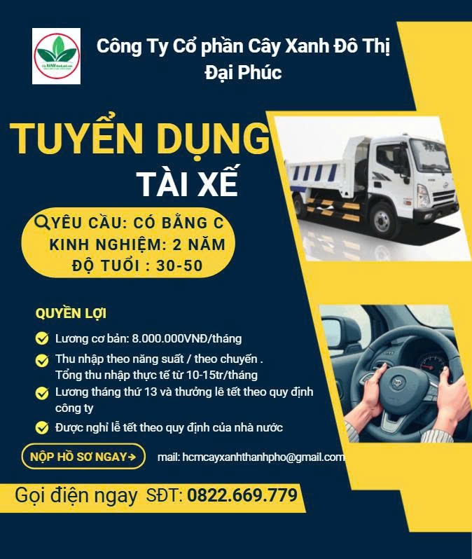 tuyển dụng tài xế bằng c