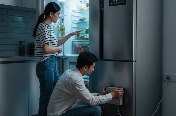 Bảng điều khiển tủ lạnh bị lỗi vặt