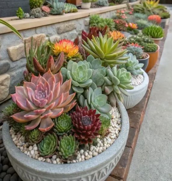 Succulents use CAM photosynthesis, a nighttime strategy to conserve water