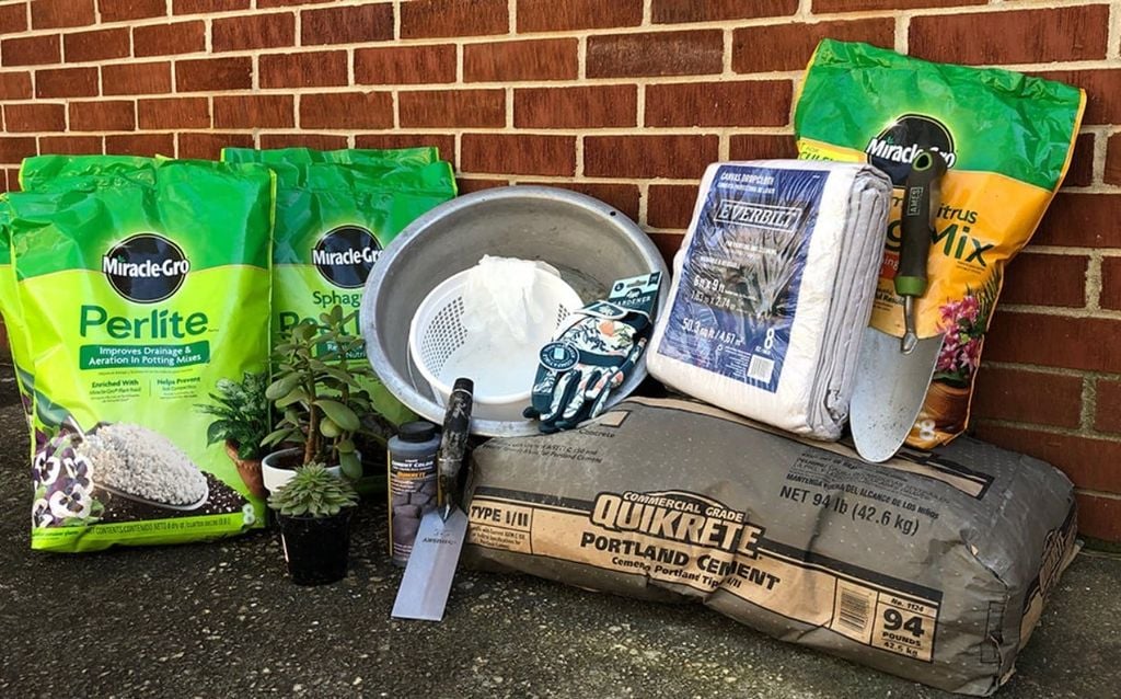 Gathering the Materials for Your Hypertufa Pot